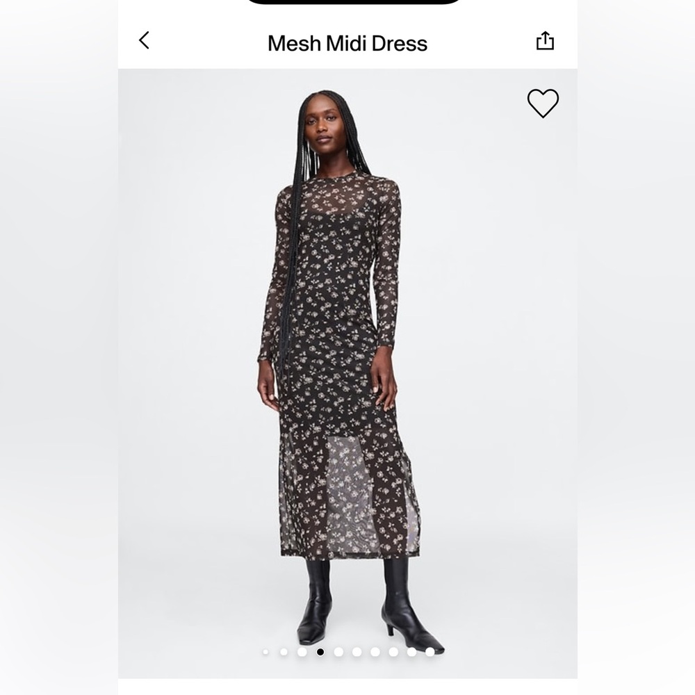 GAP Mesh Midi Dress
